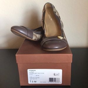 COACH | Chelsey Khaki/Brown Ballet Flats